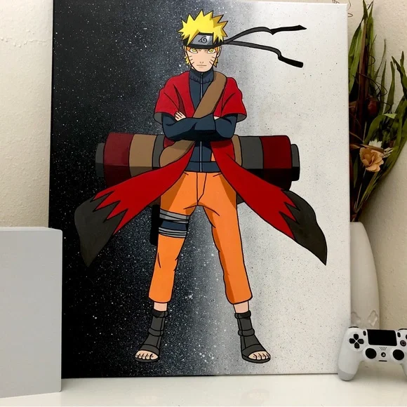 LARGE SIZE Naruto Painting - Gamer Room Wall Decor - Popular Anime Character Art